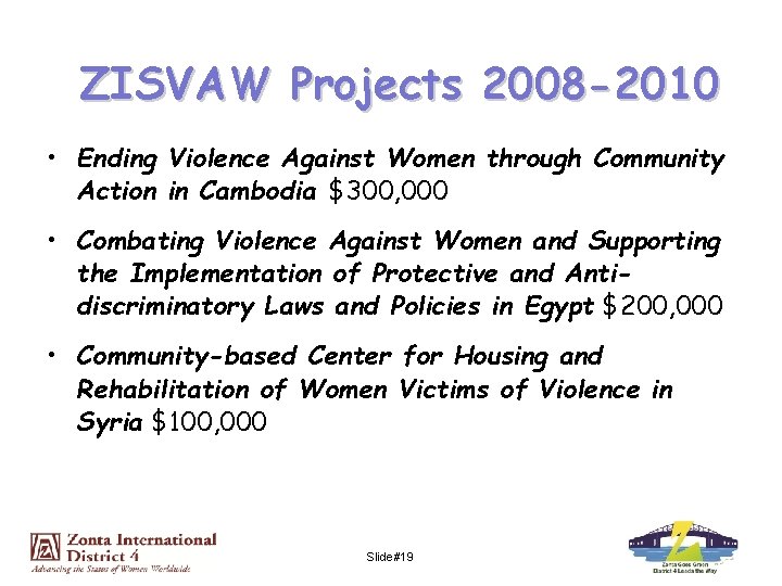 ZISVAW Projects 2008 -2010 • Ending Violence Against Women through Community Action in Cambodia