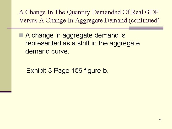 A Change In The Quantity Demanded Of Real GDP Versus A Change In Aggregate