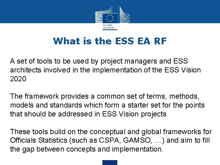 What is the ESS EA RF A set of tools to be used by