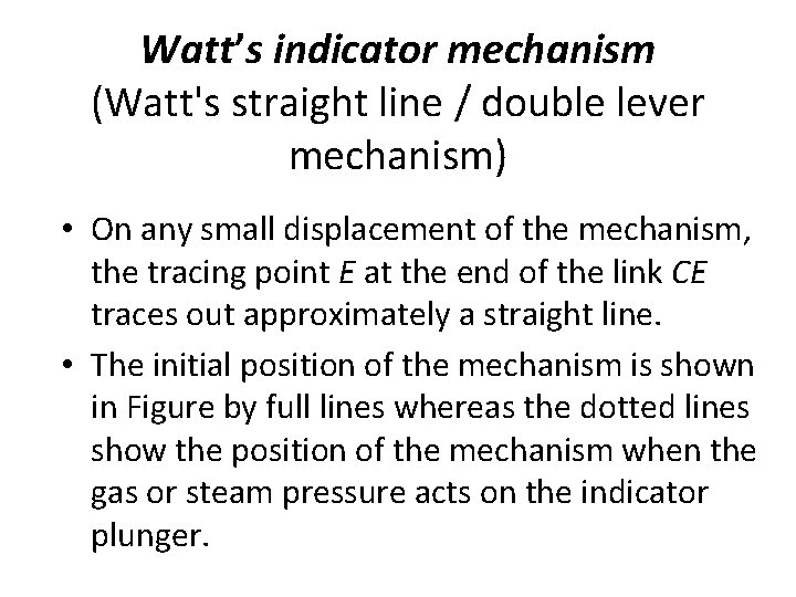 Watt’s indicator mechanism (Watt's straight line / double lever mechanism) • On any small Watt’s indicator mechanism (Watt's straight line / double lever mechanism) • On any small