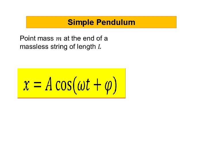 Simple Pendulum 