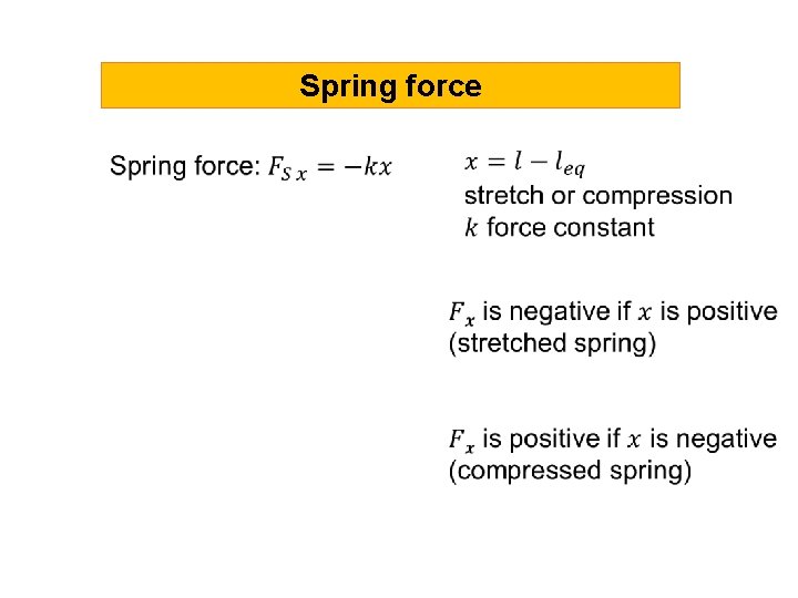 Spring force 