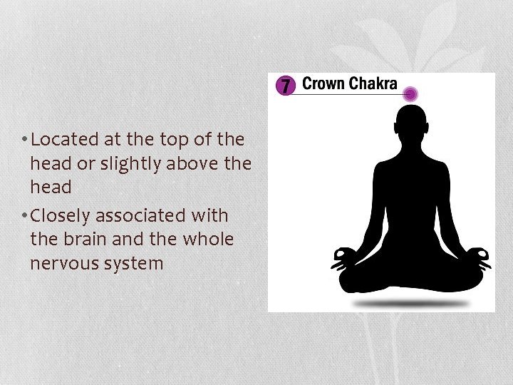 • Located at the top of the head or slightly above the head • Located at the top of the head or slightly above the head