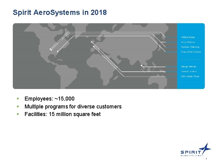 Spirit Aero. Systems in 2018 § § § Employees: ~15, 000 Multiple programs for