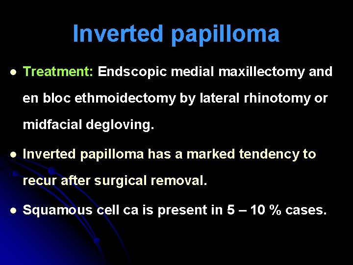 inverted papilloma removal