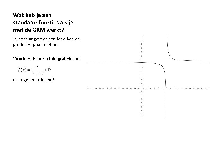 Wat heb je aan standaardfuncties als je met de GRM werkt? Je hebt ongeveer Wat heb je aan standaardfuncties als je met de GRM werkt? Je hebt ongeveer