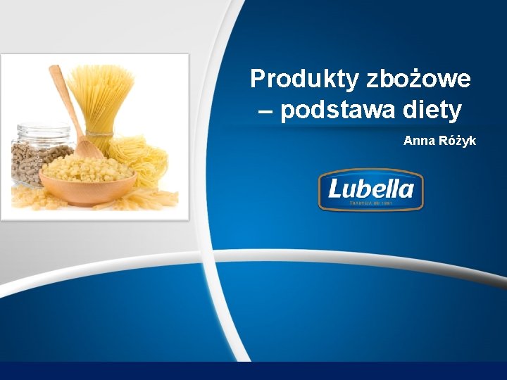 Produkty zbożowe – podstawa diety Anna Różyk 