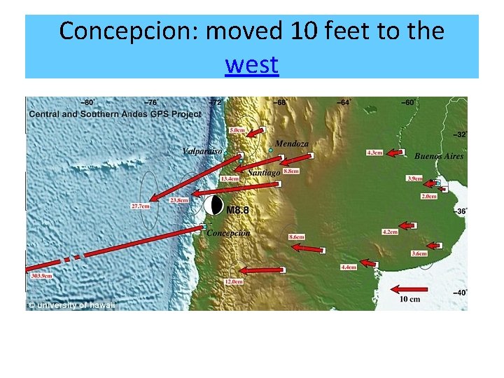 Concepcion: moved 10 feet to the west 