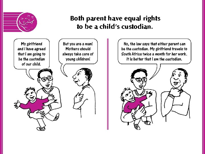 Both parent have equal rights to be a child’s custodian. 