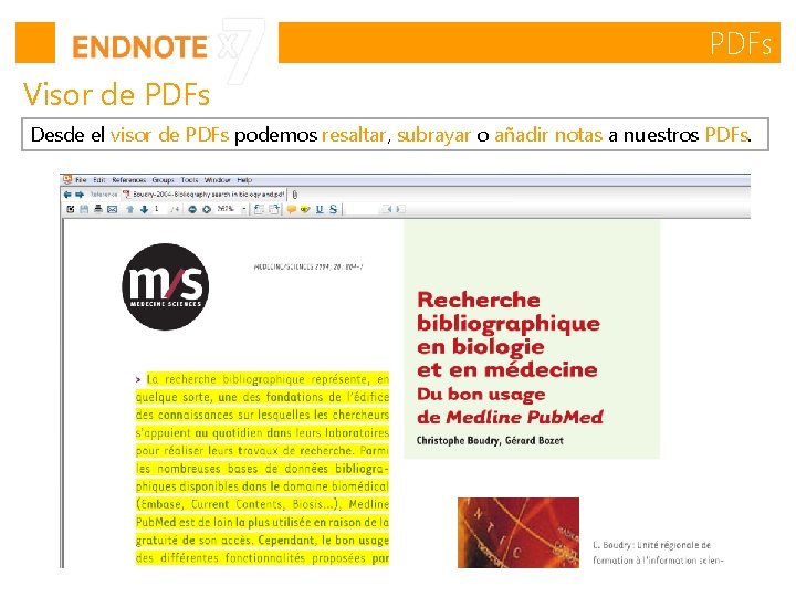 PDFs Visor de PDFs Desde el visor de PDFs podemos resaltar, subrayar o añadir PDFs Visor de PDFs Desde el visor de PDFs podemos resaltar, subrayar o añadir