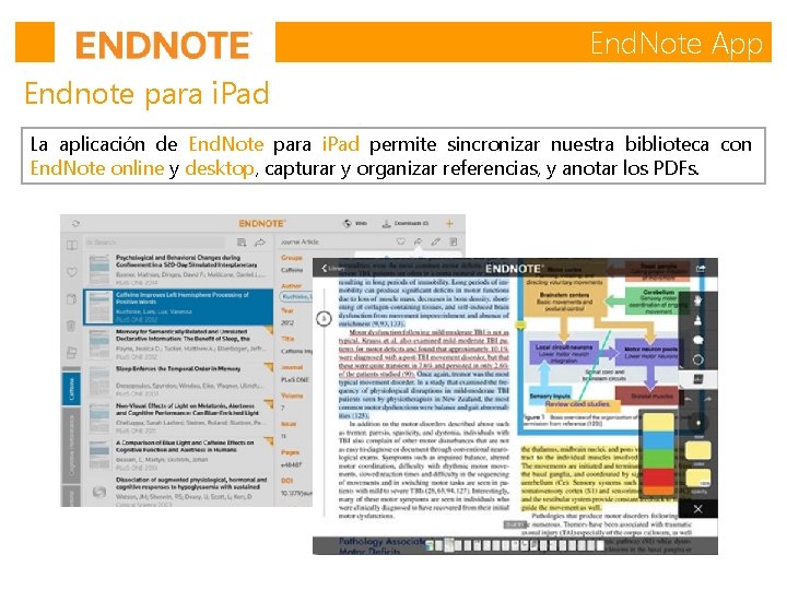 End. Note App Endnote para i. Pad La aplicación de End. Note para i. End. Note App Endnote para i. Pad La aplicación de End. Note para i.