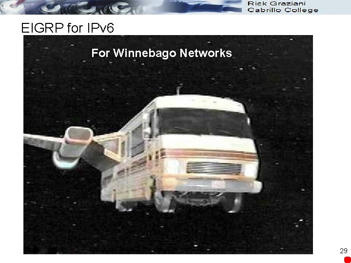 EIGRP for IPv 6 For Winnebago Networks 29 