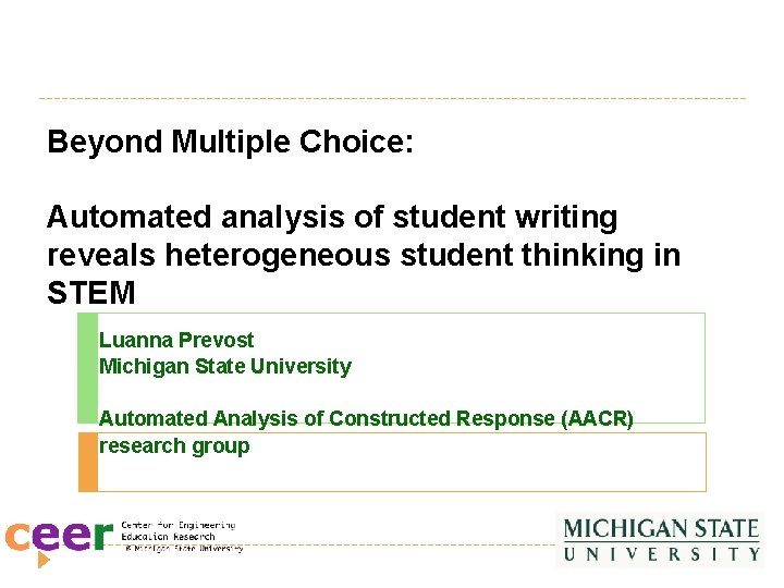 Beyond Multiple Choice: Automated analysis of student writing reveals heterogeneous student thinking in STEM