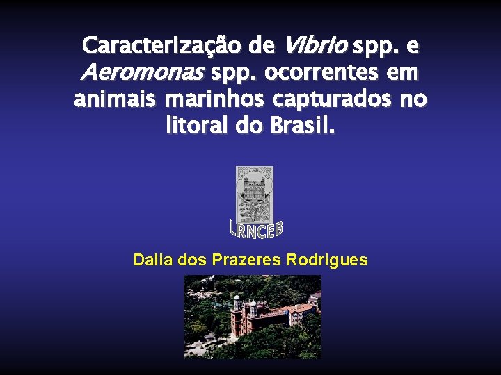 Caracterização de Vibrio spp. e Aeromonas spp. ocorrentes em animais marinhos capturados no litoral