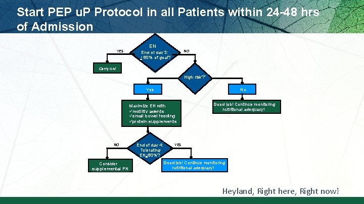 Start PEP u. P Protocol in all Patients within 24 -48 hrs of Admission