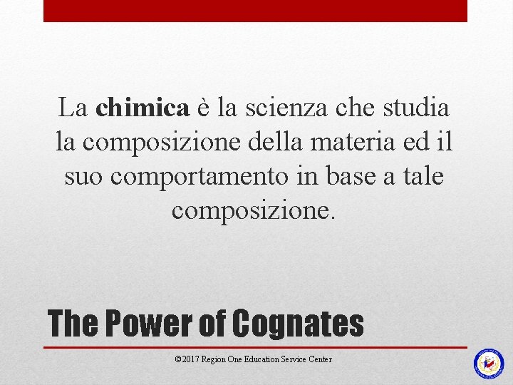 La chimica è la scienza che studia la composizione della materia ed il suo