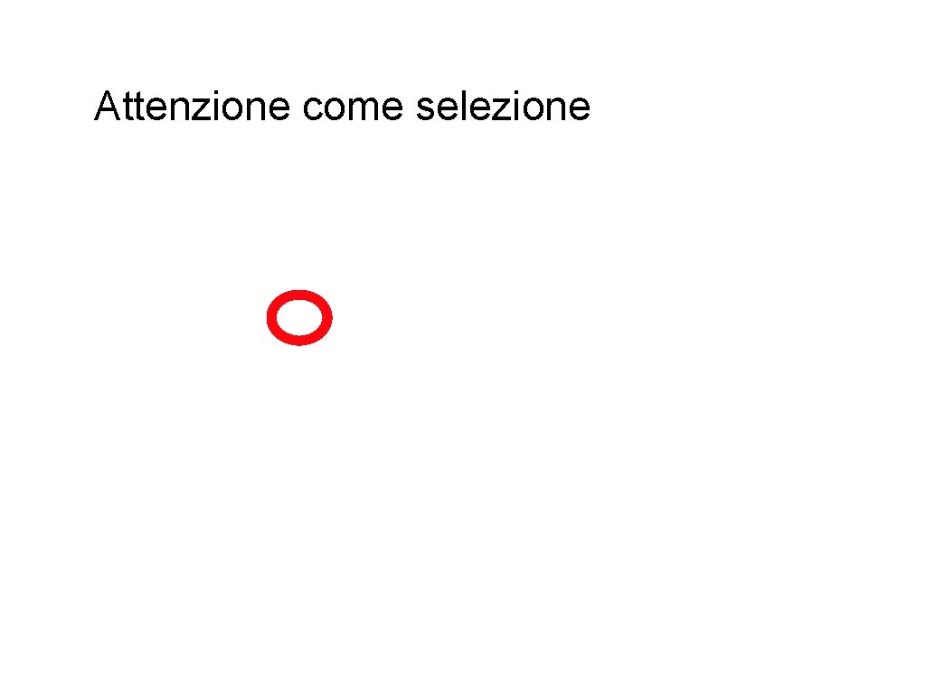 Attenzione come selezione 