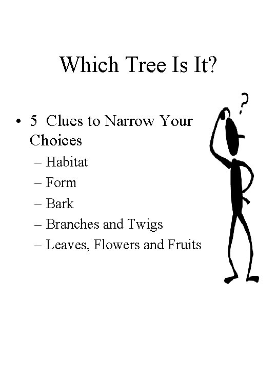 Which Tree Is It? • 5 Clues to Narrow Your Choices – Habitat –