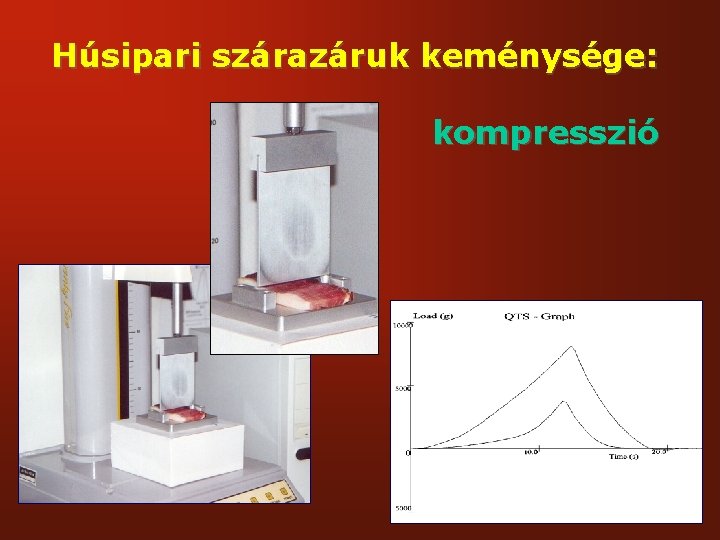 Húsipari szárazáruk keménysége: kompresszió 