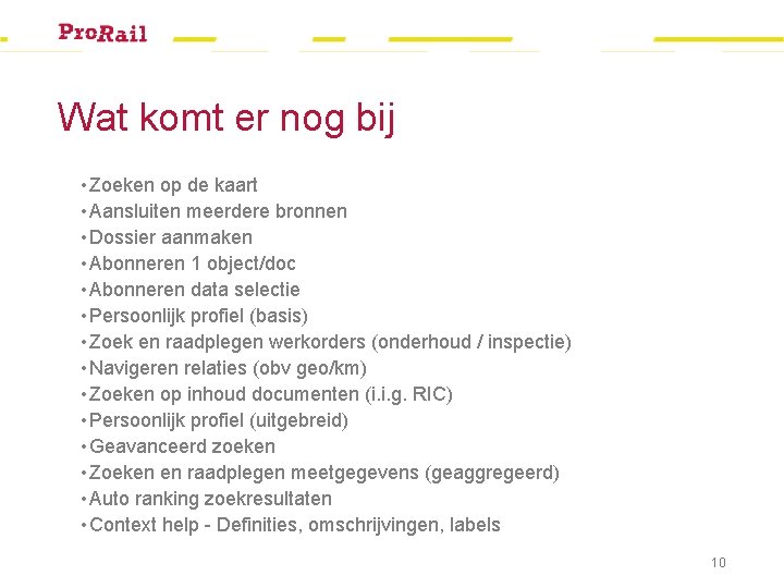 Wat komt er nog bij • Zoeken op de kaart • Aansluiten meerdere bronnen