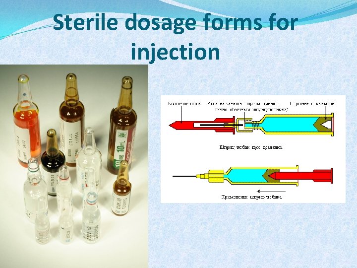 Sterile dosage forms for injection 