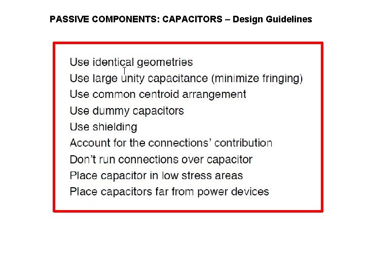 PASSIVE COMPONENTS: CAPACITORS – Design Guidelines 