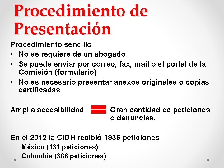 Procedimiento de Presentación Procedimiento sencillo • No se requiere de un abogado • Se Procedimiento de Presentación Procedimiento sencillo • No se requiere de un abogado • Se