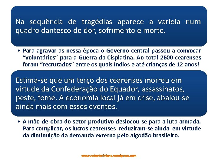 Na sequência de tragédias aparece a varíola num quadro dantesco de dor, sofrimento e Na sequência de tragédias aparece a varíola num quadro dantesco de dor, sofrimento e