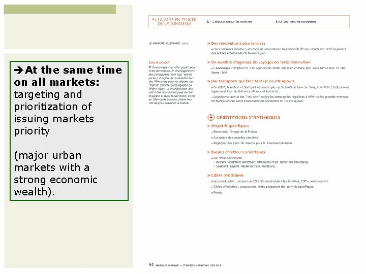  At the same time on all markets: targeting and prioritization of issuing markets