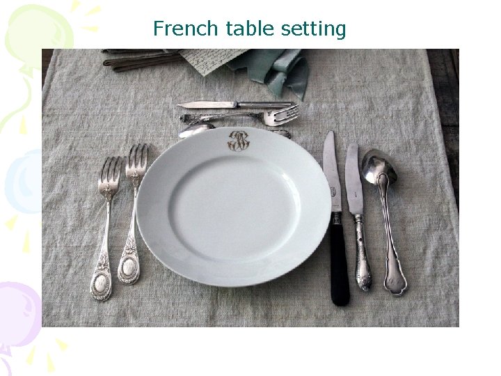French table setting 