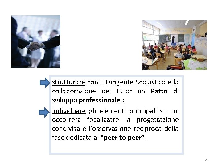 strutturare con il Dirigente Scolastico e la collaborazione del tutor un Patto di sviluppo