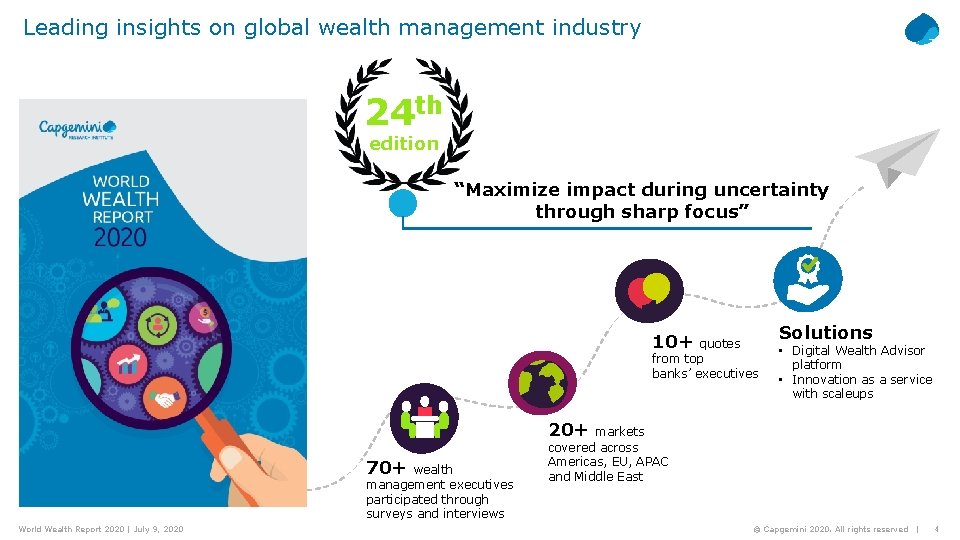 Leading insights on global wealth management industry 24 th edition “Maximize impact during uncertainty