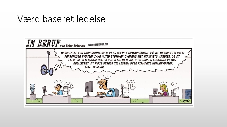 Værdibaseret ledelse 