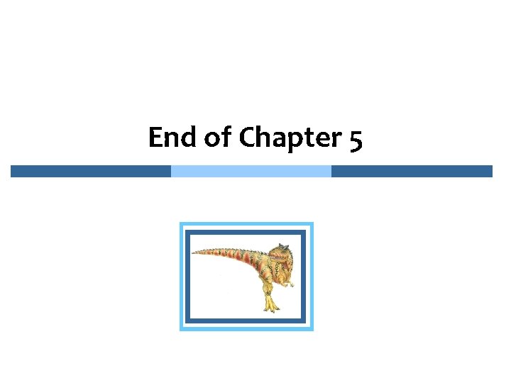 End of Chapter 5 