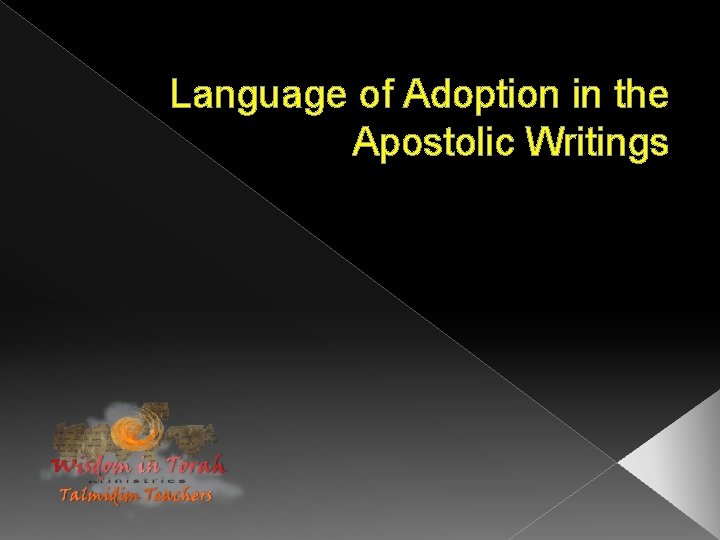 Language of Adoption in the Apostolic Writings 