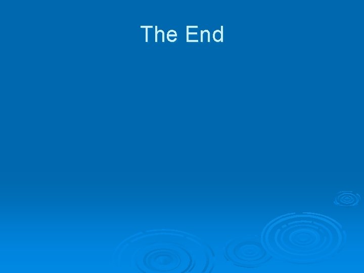 The End 