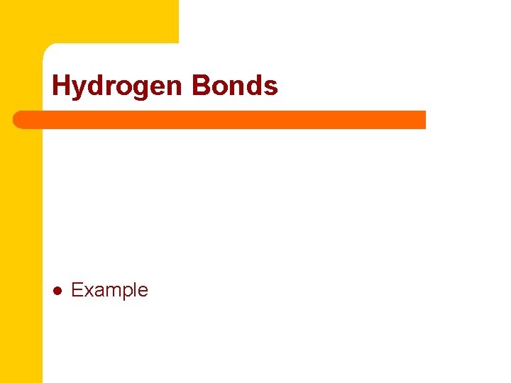 Hydrogen Bonds l Example 