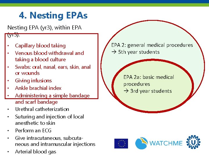 4. Nesting EPAs Nesting EPA (yr 3), within EPA (yr 5): • • •