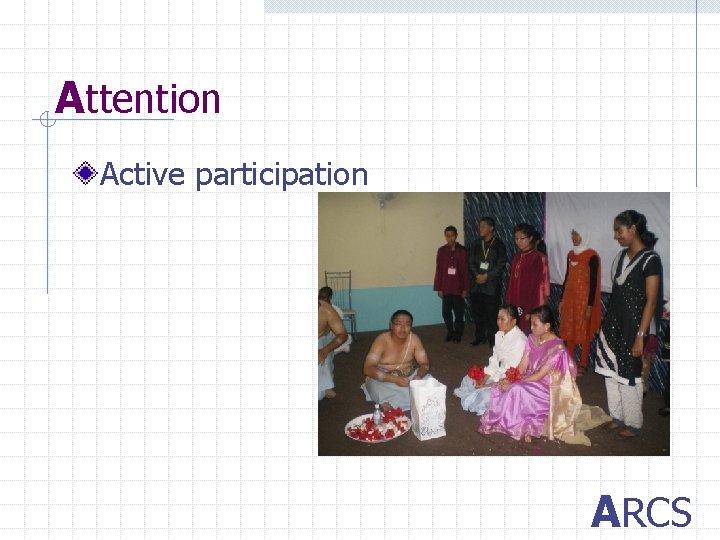 Attention Active participation ARCS 