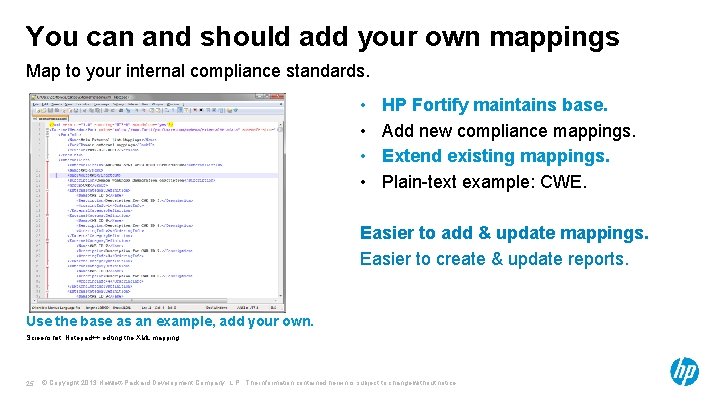 You can and should add your own mappings Map to your internal compliance standards.