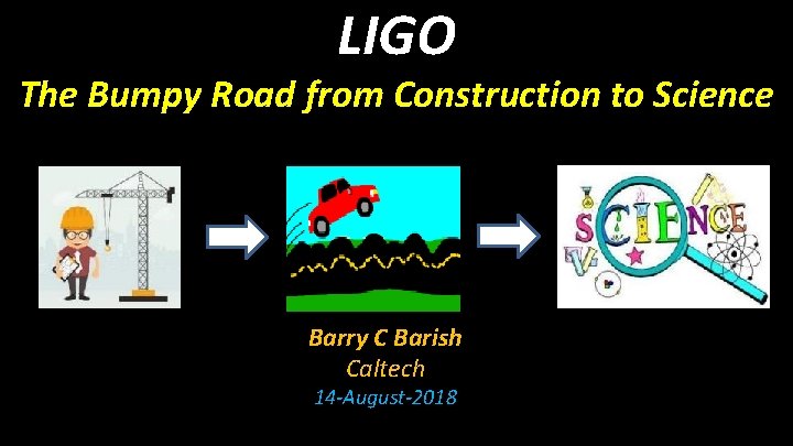 LIGO The Bumpy Road from Construction to Science Barry C Barish Caltech LIGO-G 1602199