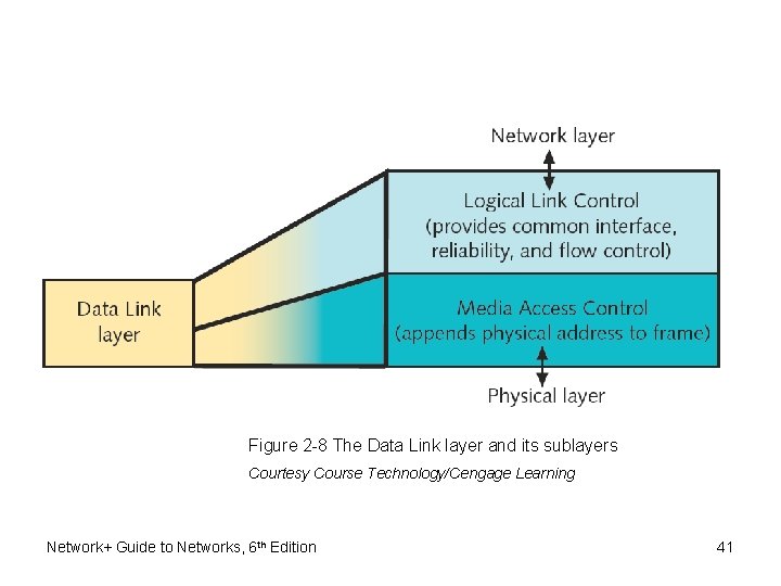 Figure 2 -8 The Data Link layer and its sublayers Courtesy Course Technology/Cengage Learning