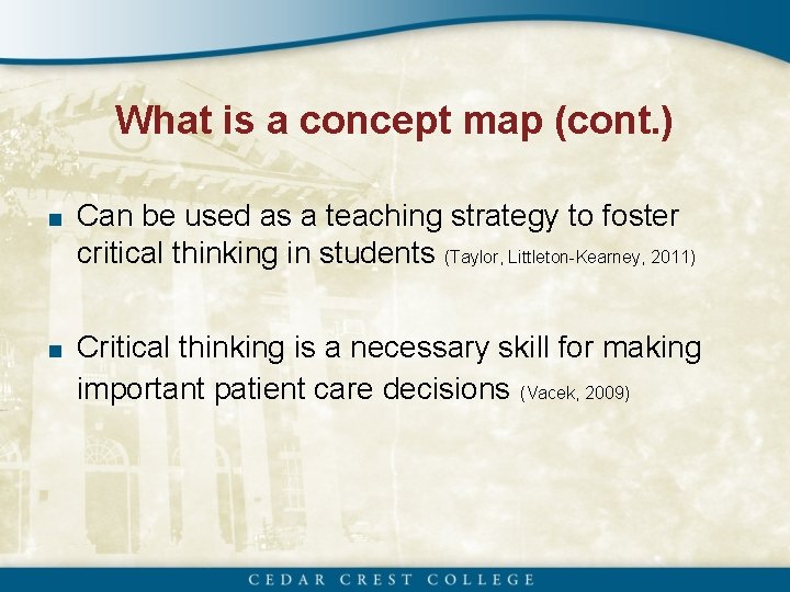 What is a concept map (cont. ) ■ Can be used as a teaching