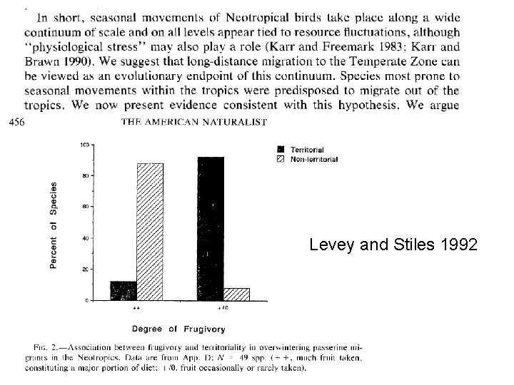 Levey and Stiles 1992 