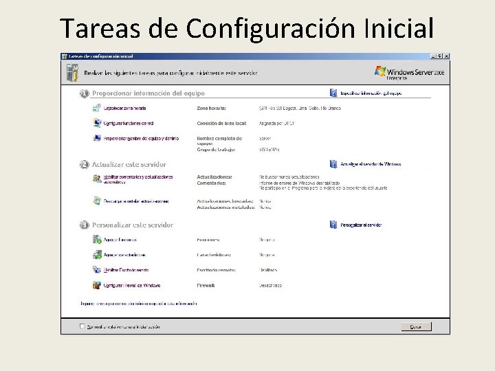 Tareas de Configuración Inicial 