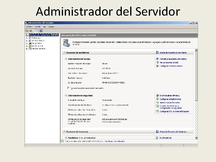 Administrador del Servidor 