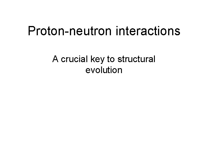 Proton-neutron interactions A crucial key to structural evolution 