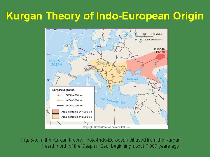 Kurgan Theory of Indo-European Origin Fig. 5 -9: In the Kurgan theory, Proto-Indo-European diffused