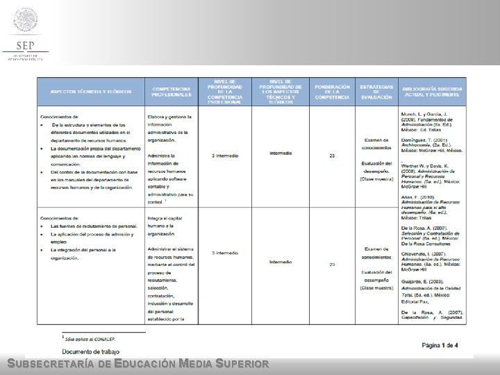 SUBSECRETARÍA DE EDUCACIÓN MEDIA SUPERIOR SUBSECRETARÍA DE EDUCACIÓN MEDIA SUPERIOR