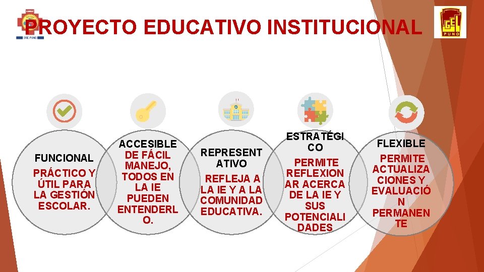 PROYECTO EDUCATIVO INSTITUCIONAL FUNCIONAL PRÁCTICO Y ÚTIL PARA LA GESTIÓN ESCOLAR. ACCESIBLE DE FÁCIL
